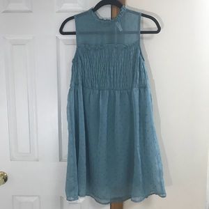 Blue light and Flowy dress
